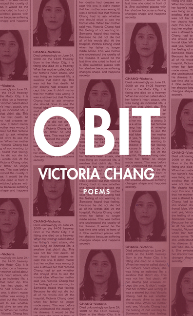 Victoria Chang, OBIT cover
